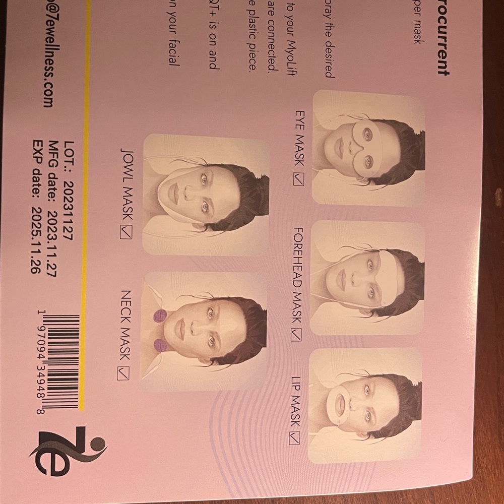 Hands free microcurrent  lip/eye/forehead mask to be used with the MyoLift QT.